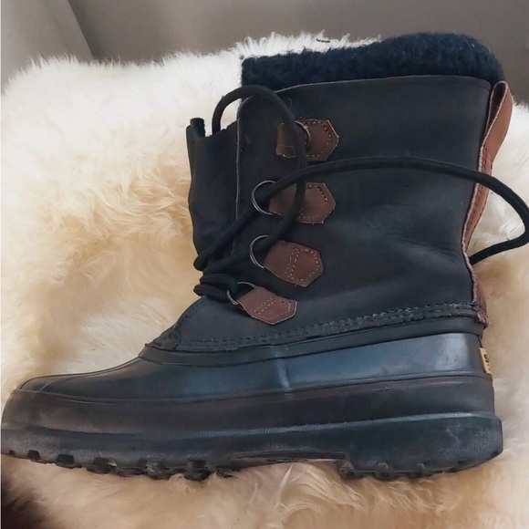 Vintage Sorel Men's Alpine Felt lined Wool Trim Winter Boots | Size 10 | Waterpr - Picture 1 of 7